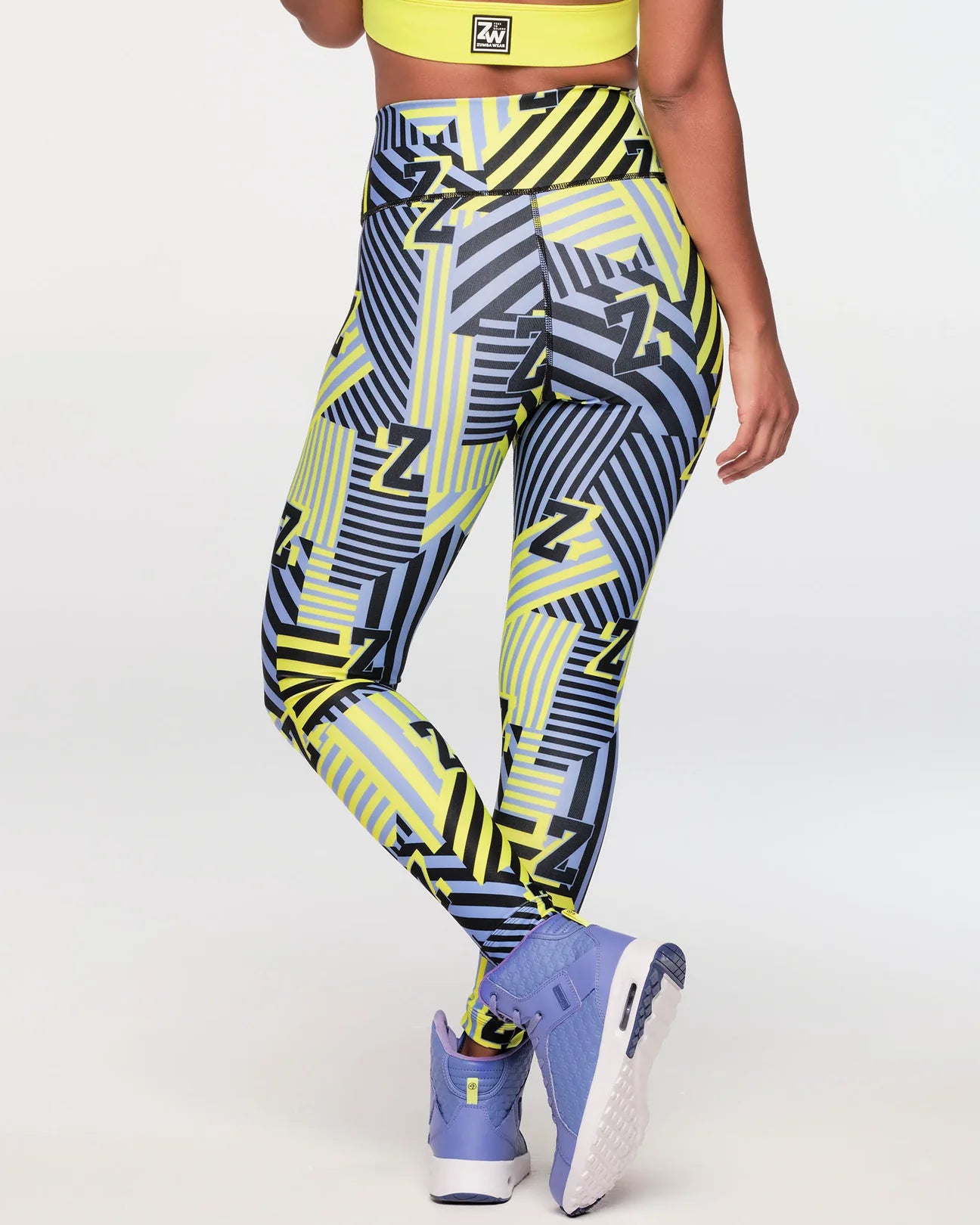 ZW Society High Waisted Ankle Leggings Caution