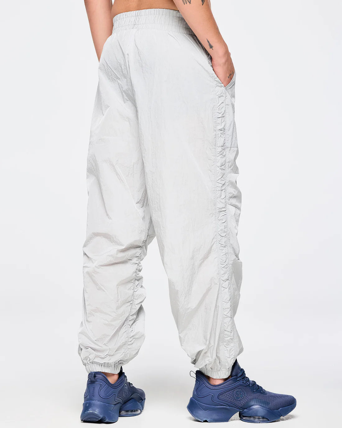 Zumba Out Loud Ruched Side Woven Track Pants