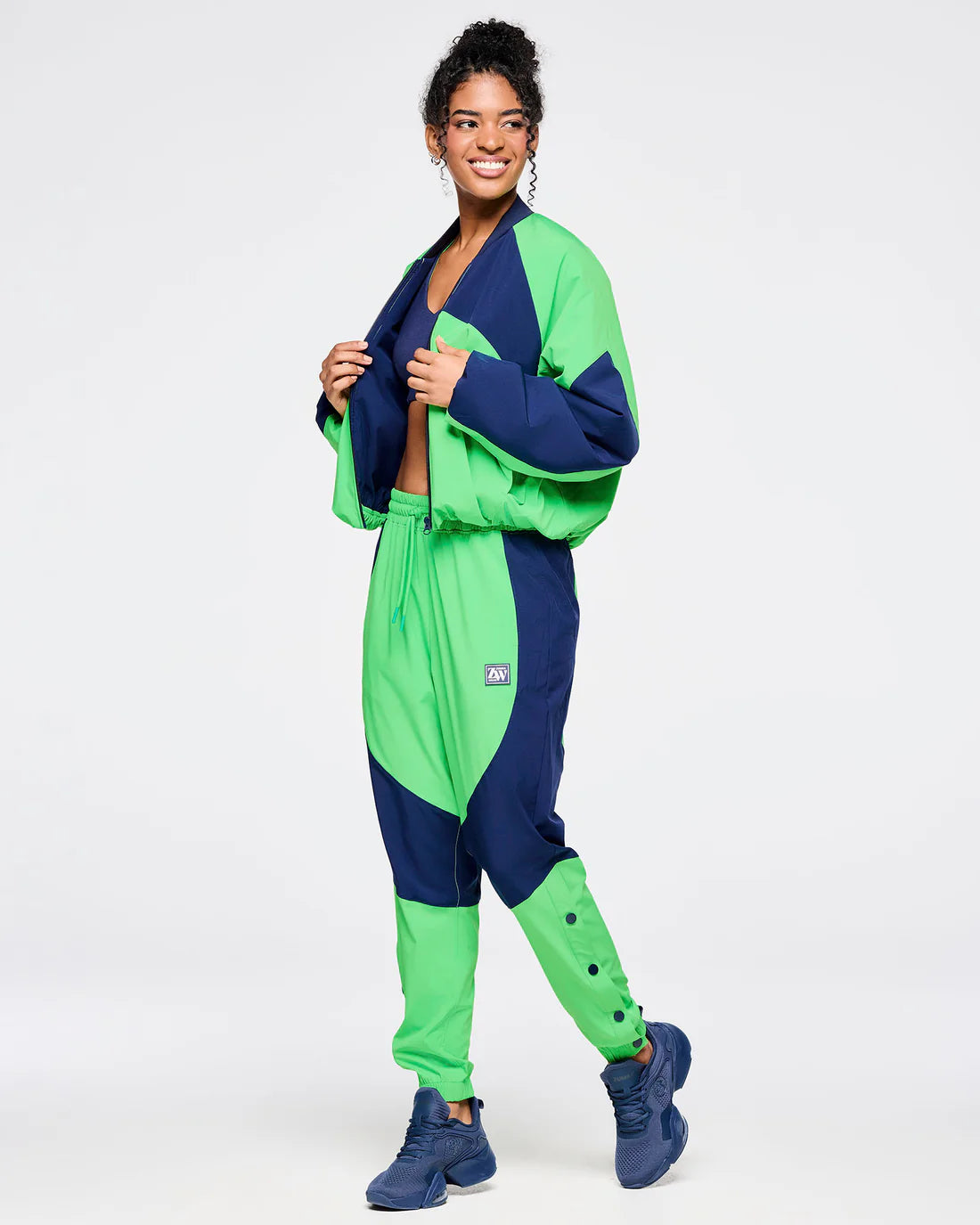 Zumba Out Loud Woven Track Pants With Side Snaps