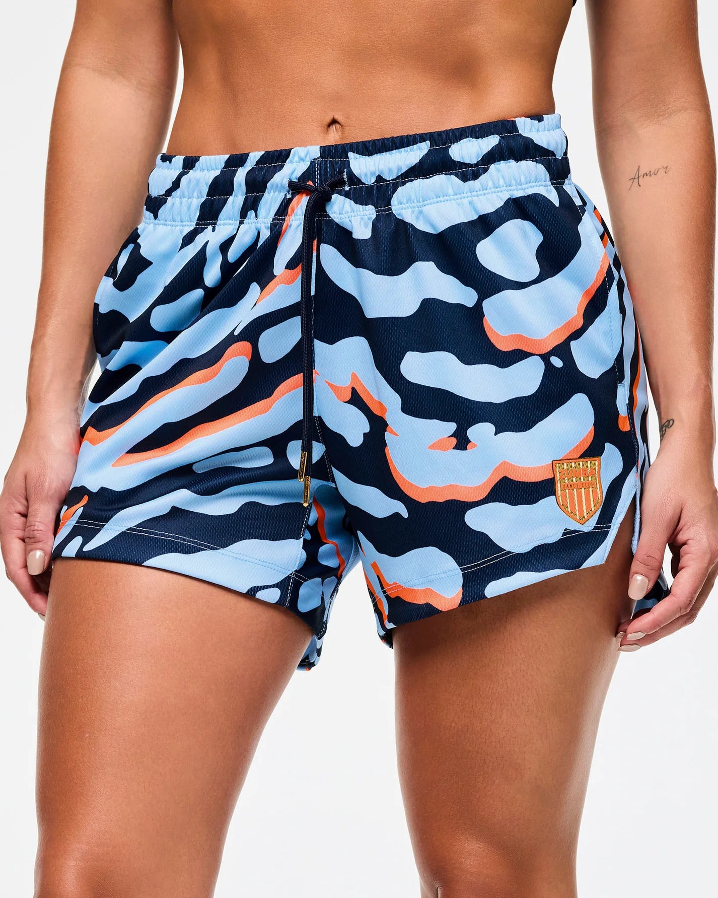 Victory High Low Mesh Shorts - Navy/Blue