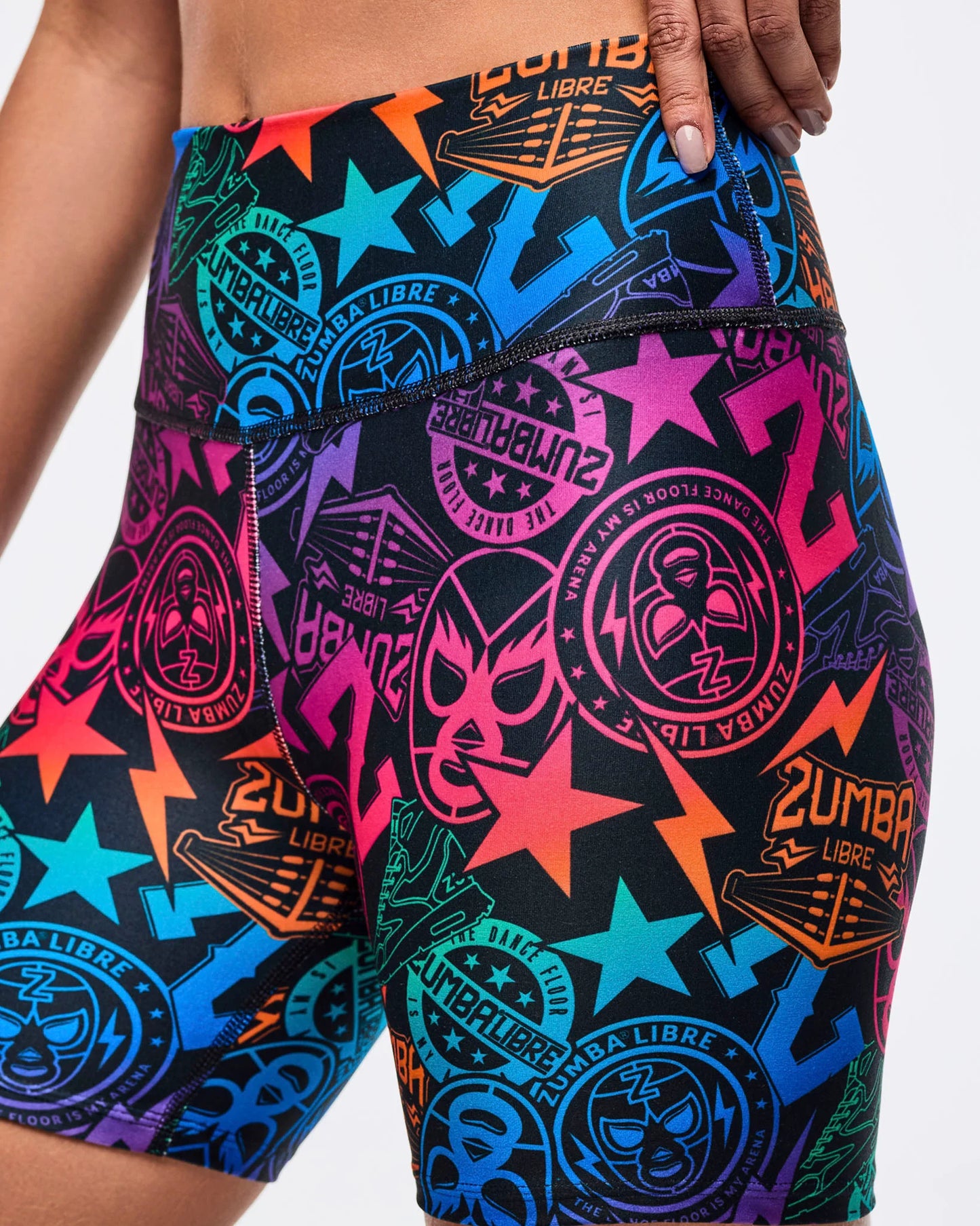 Zumba Libre High Waisted Biker Shorts