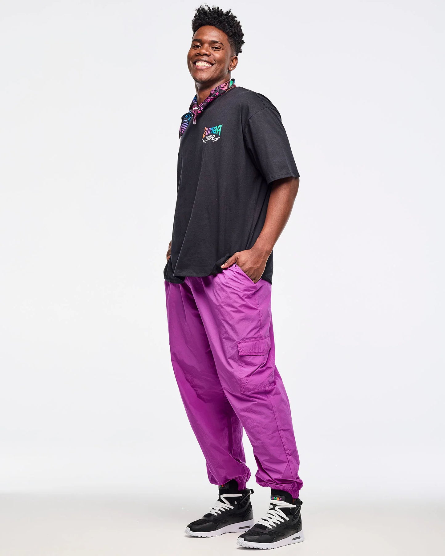 Zumba Libre Parachute Cargo Pants With Elastic Waistband