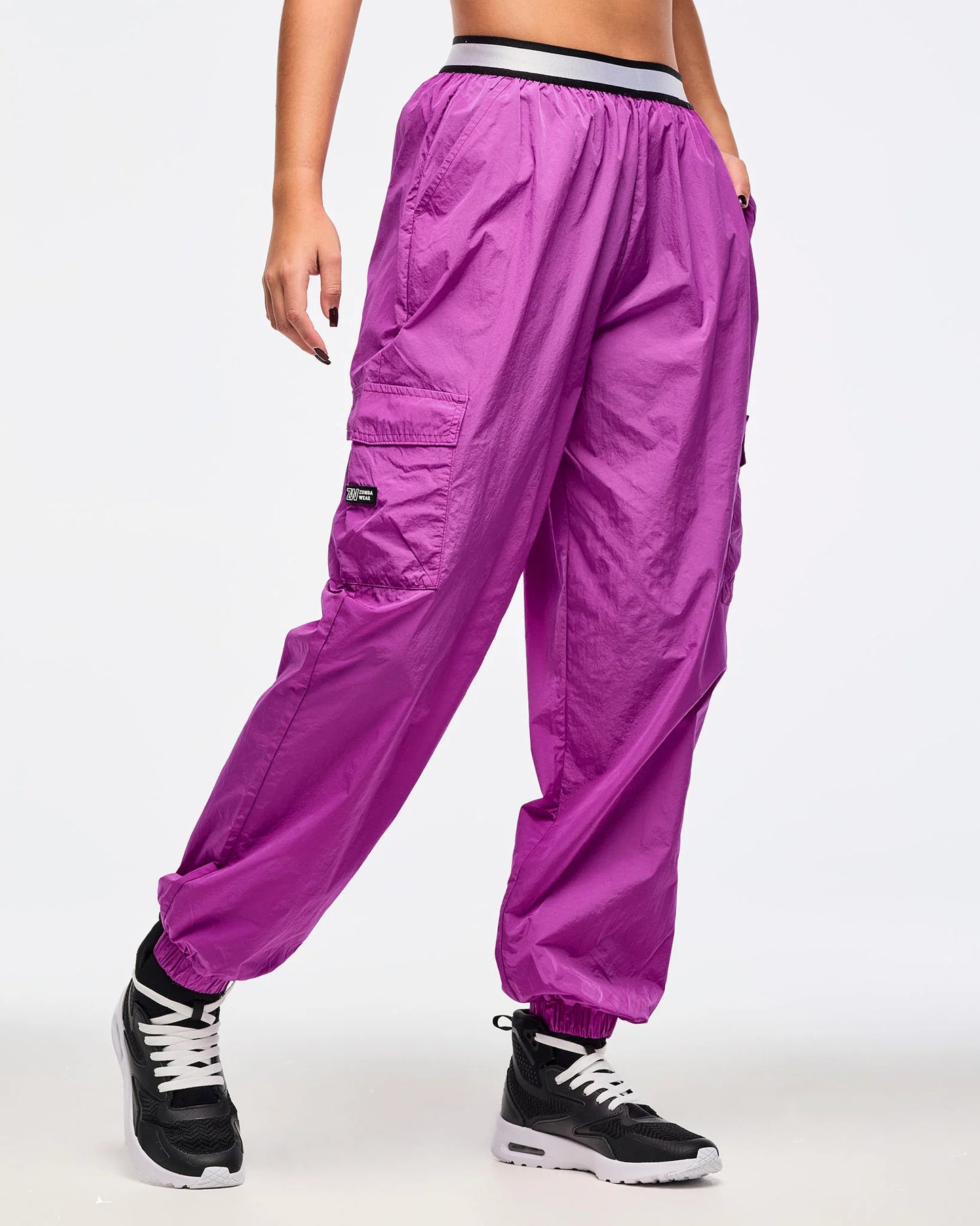 Zumba Libre Parachute Cargo Pants With Elastic Waistband