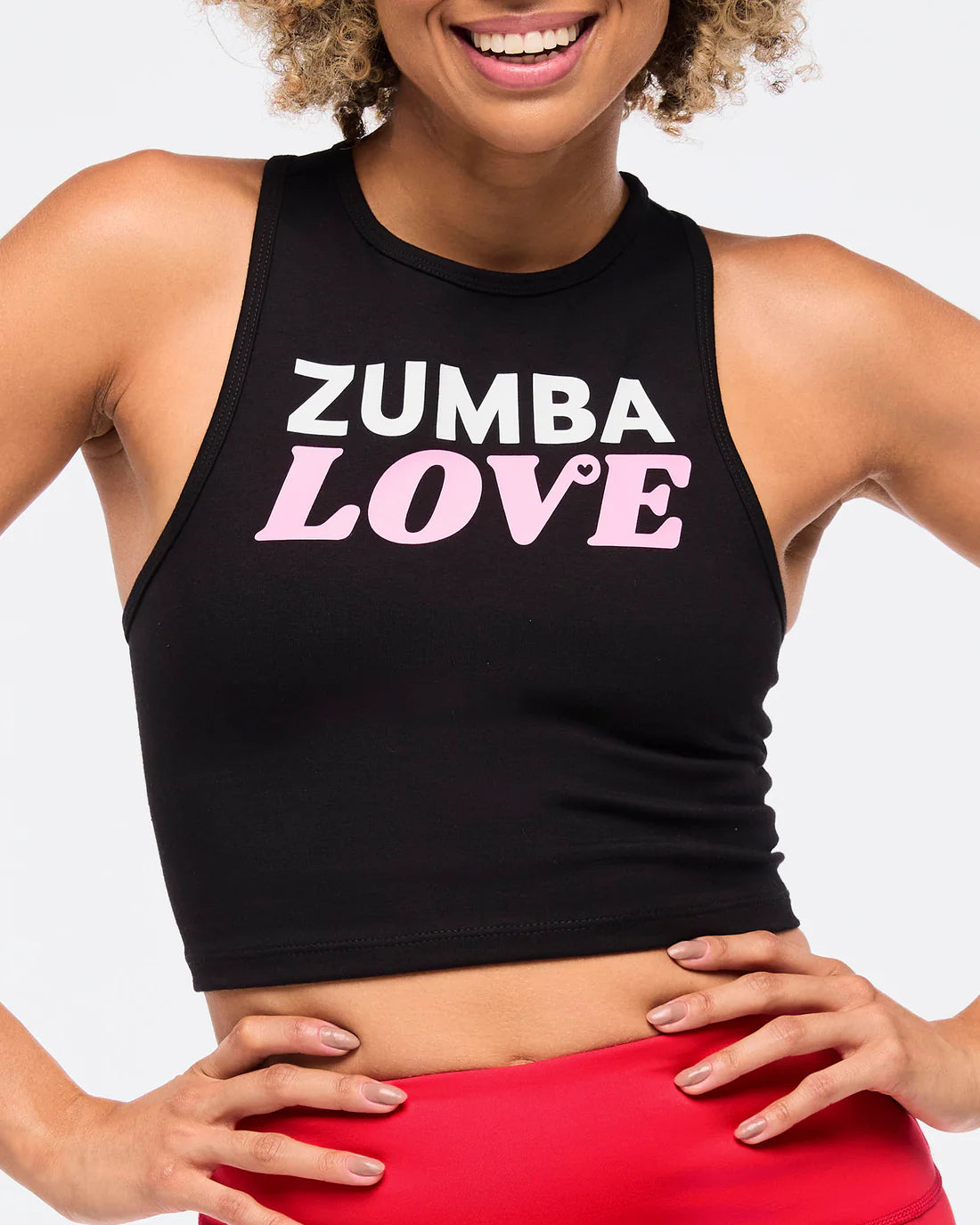 Zumba Love High Neck Mid Crop Tank