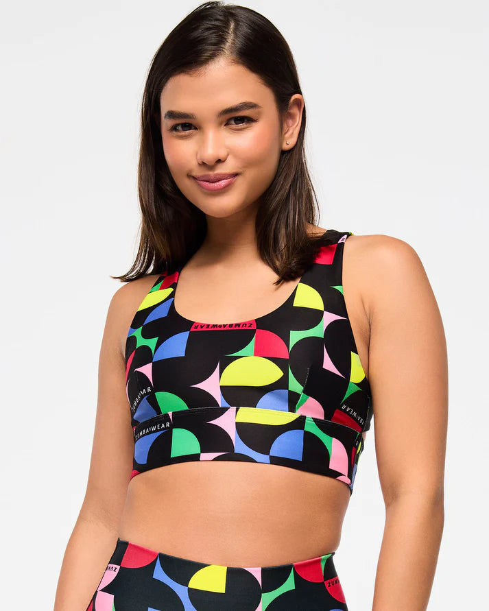 Zumba Haus Racerback Scoop Neck Bra