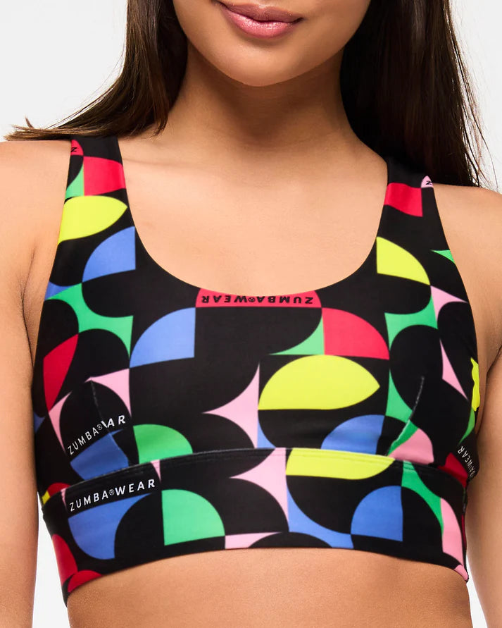 Zumba Haus Racerback Scoop Neck Bra