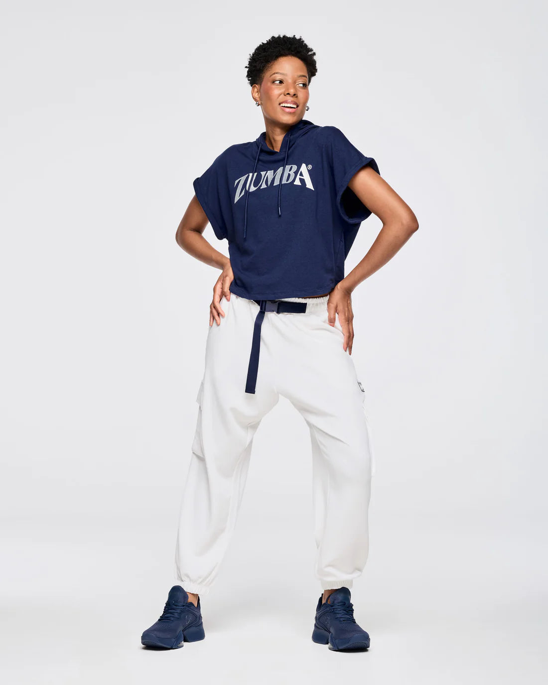 Zumba Out Loud Knit Slouch Cargo Pants With Belt