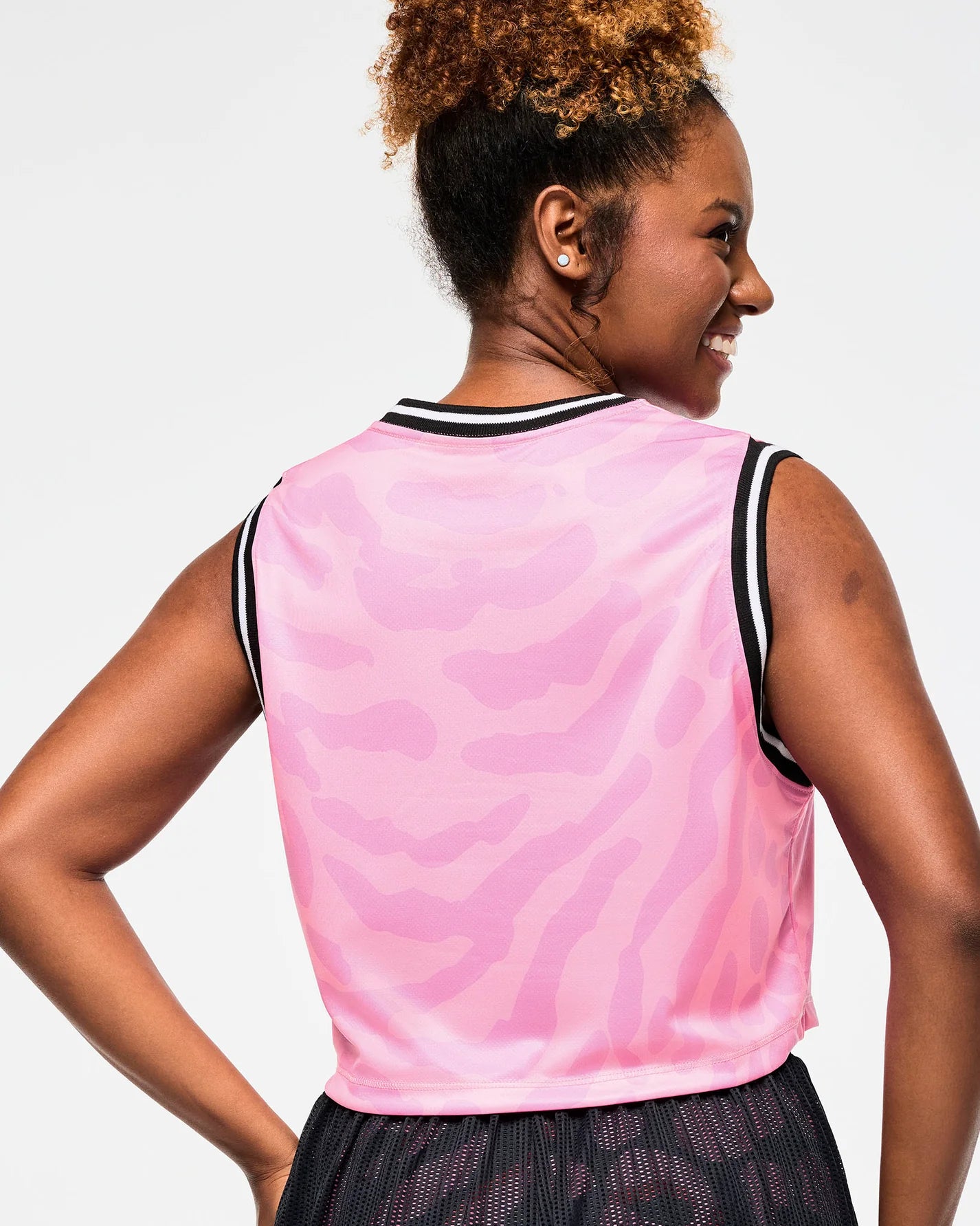 Victory Crop Loose Tank With Crossover Neck