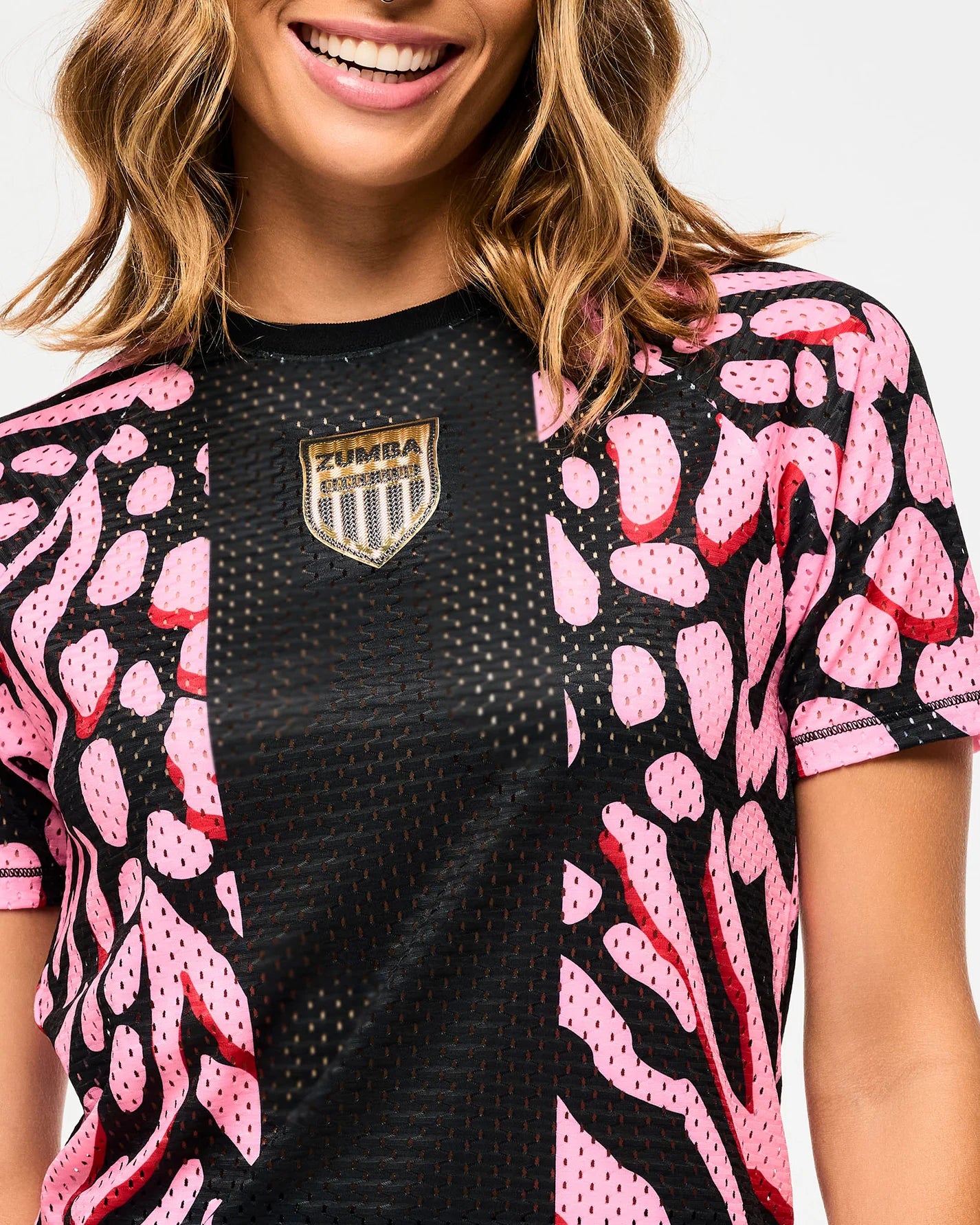Victory Mesh Crew Neck Raglan Sleeve Top