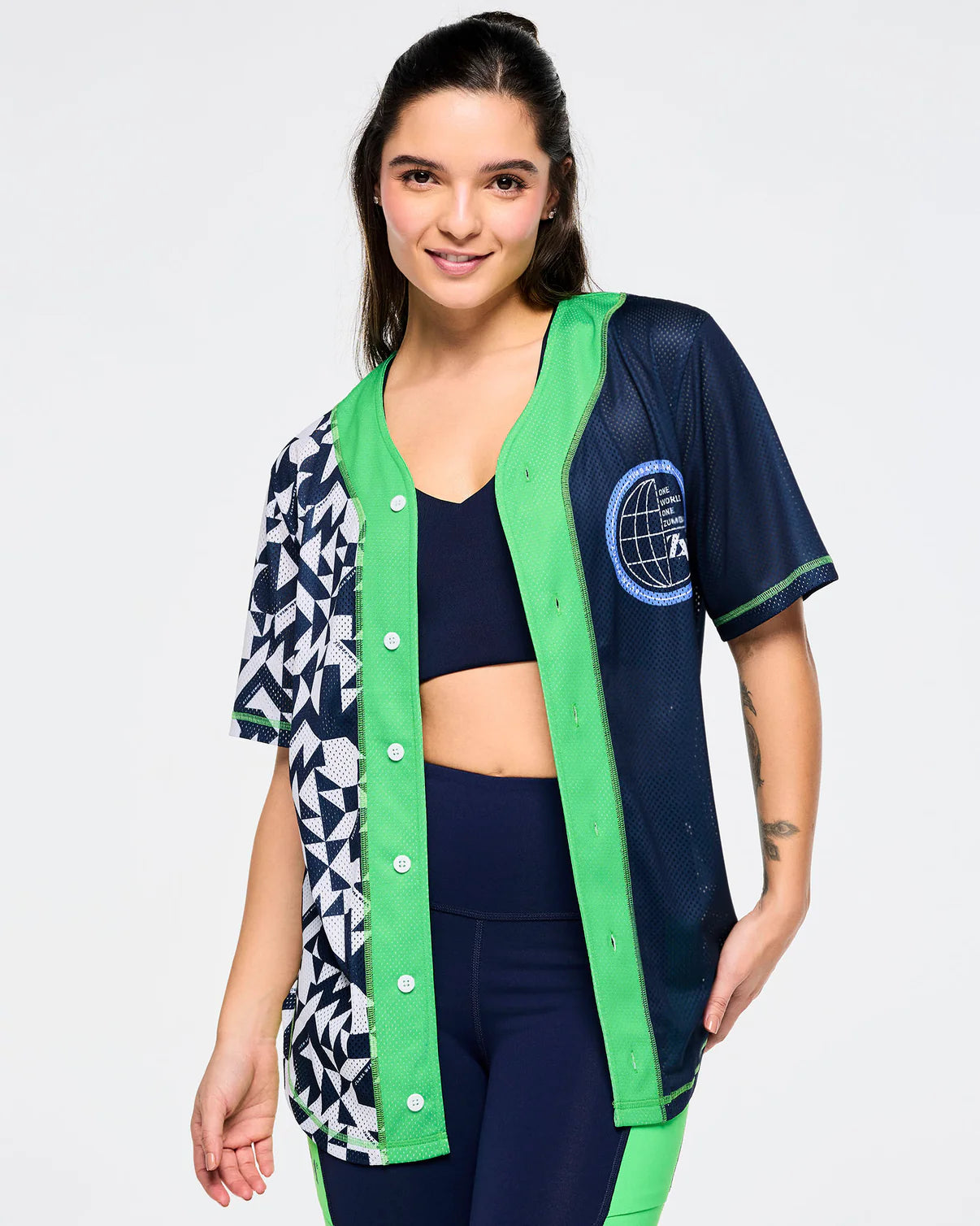 Zumba Out Loud Baseball Button Up Jersey