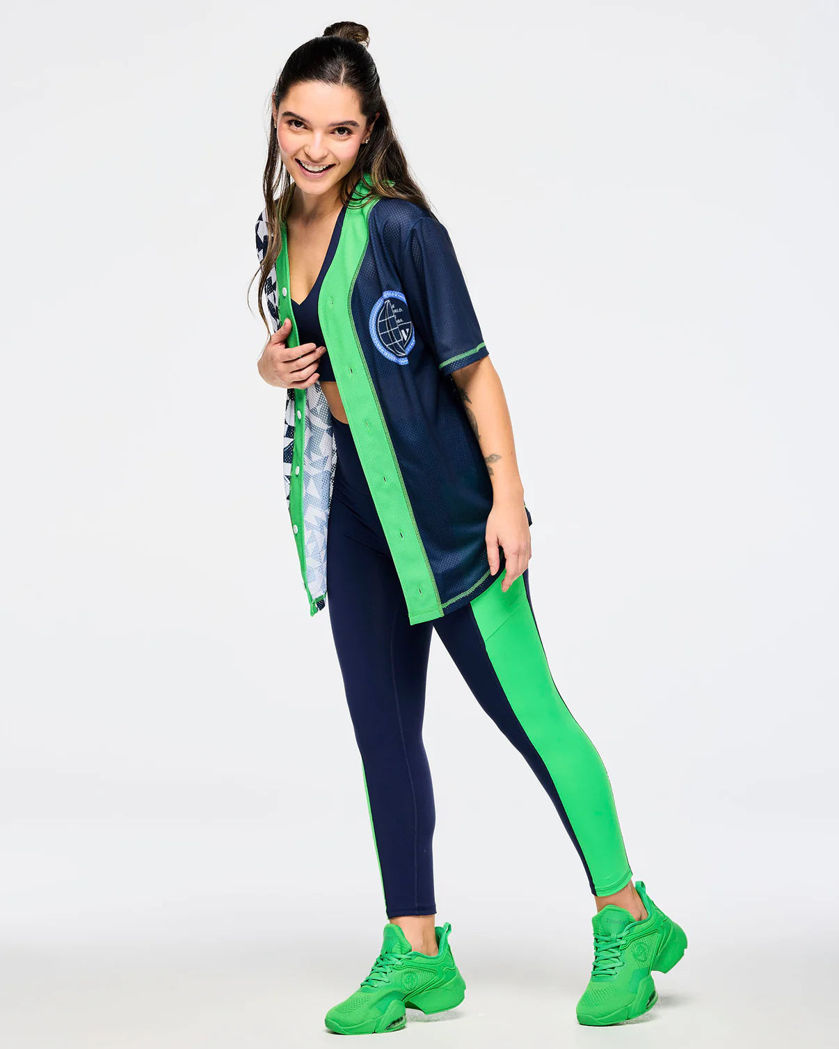 Zumba Out Loud Baseball Button Up Jersey