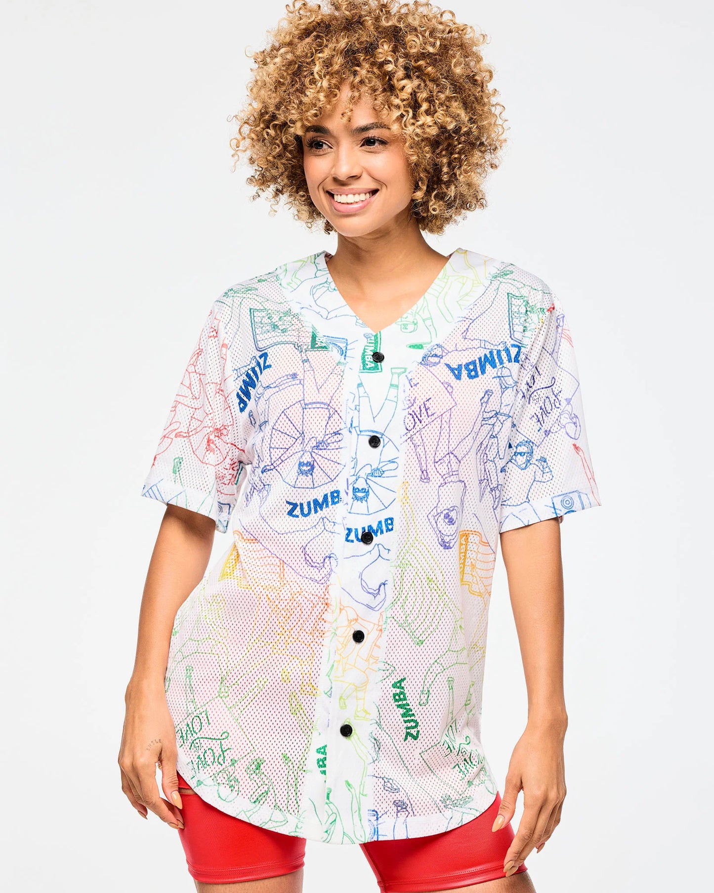 Zumba Baseball Button Up Jersey