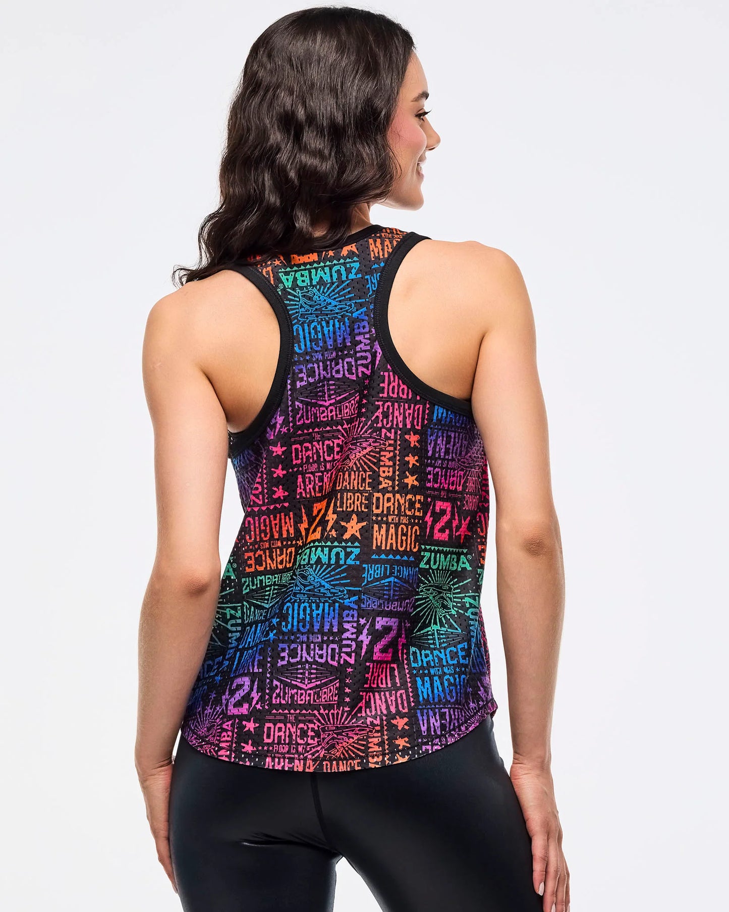 Zumba Libre Basketball Tank - Black/Pink