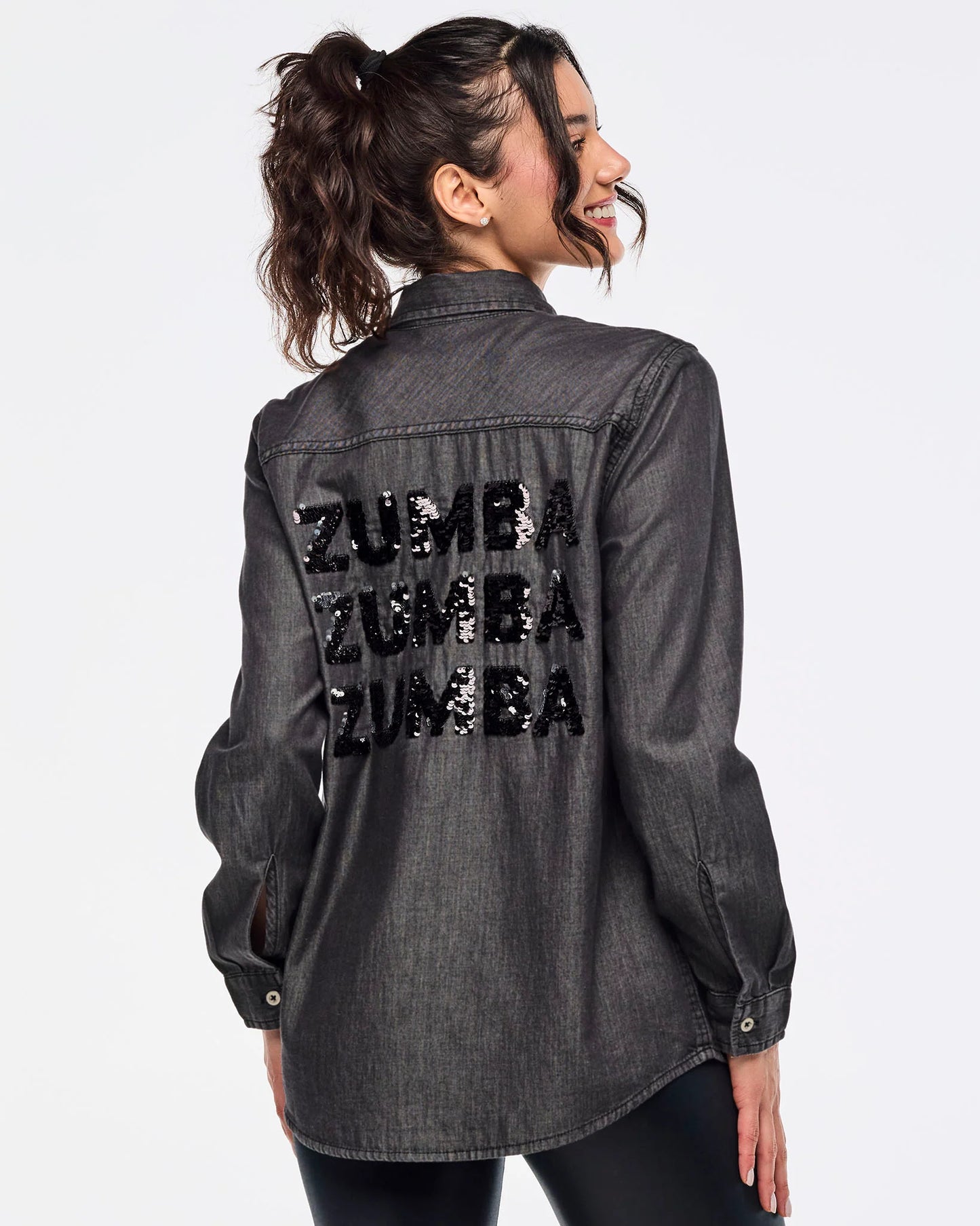 Zumba Sparkle Button Down
