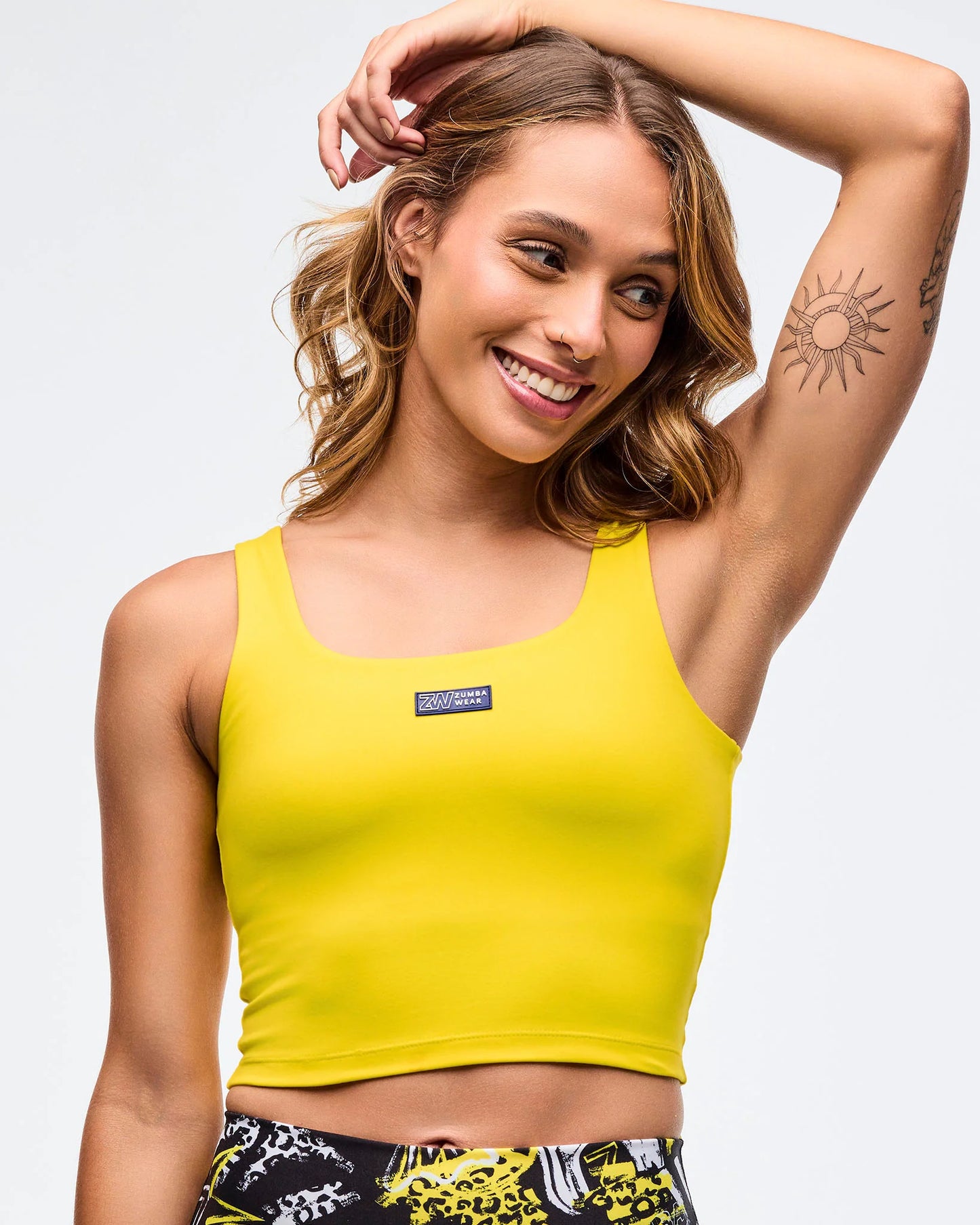 Sizzlin´ Square Neck Crop Tank With Shelf Bra