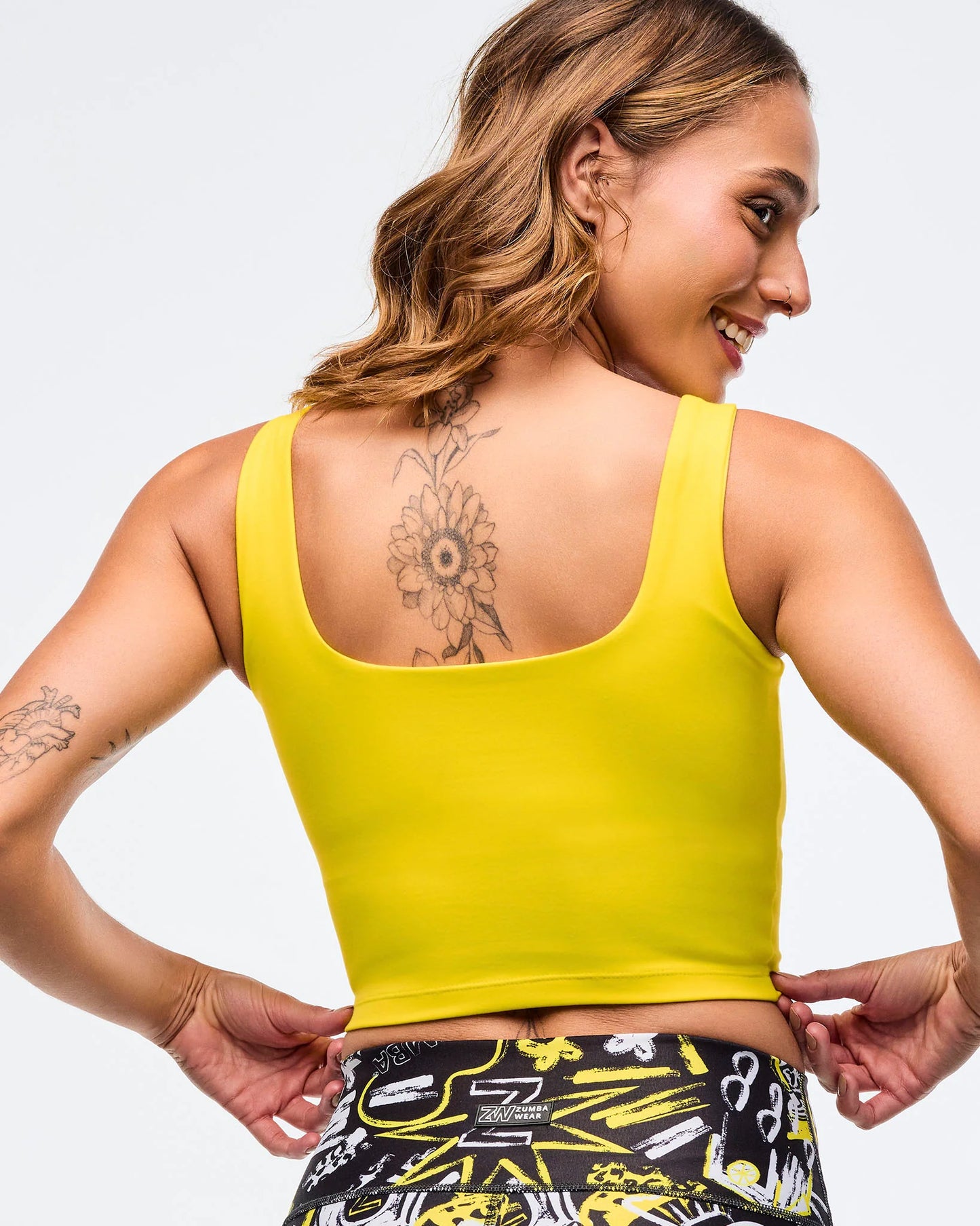 Sizzlin´ Square Neck Crop Tank With Shelf Bra