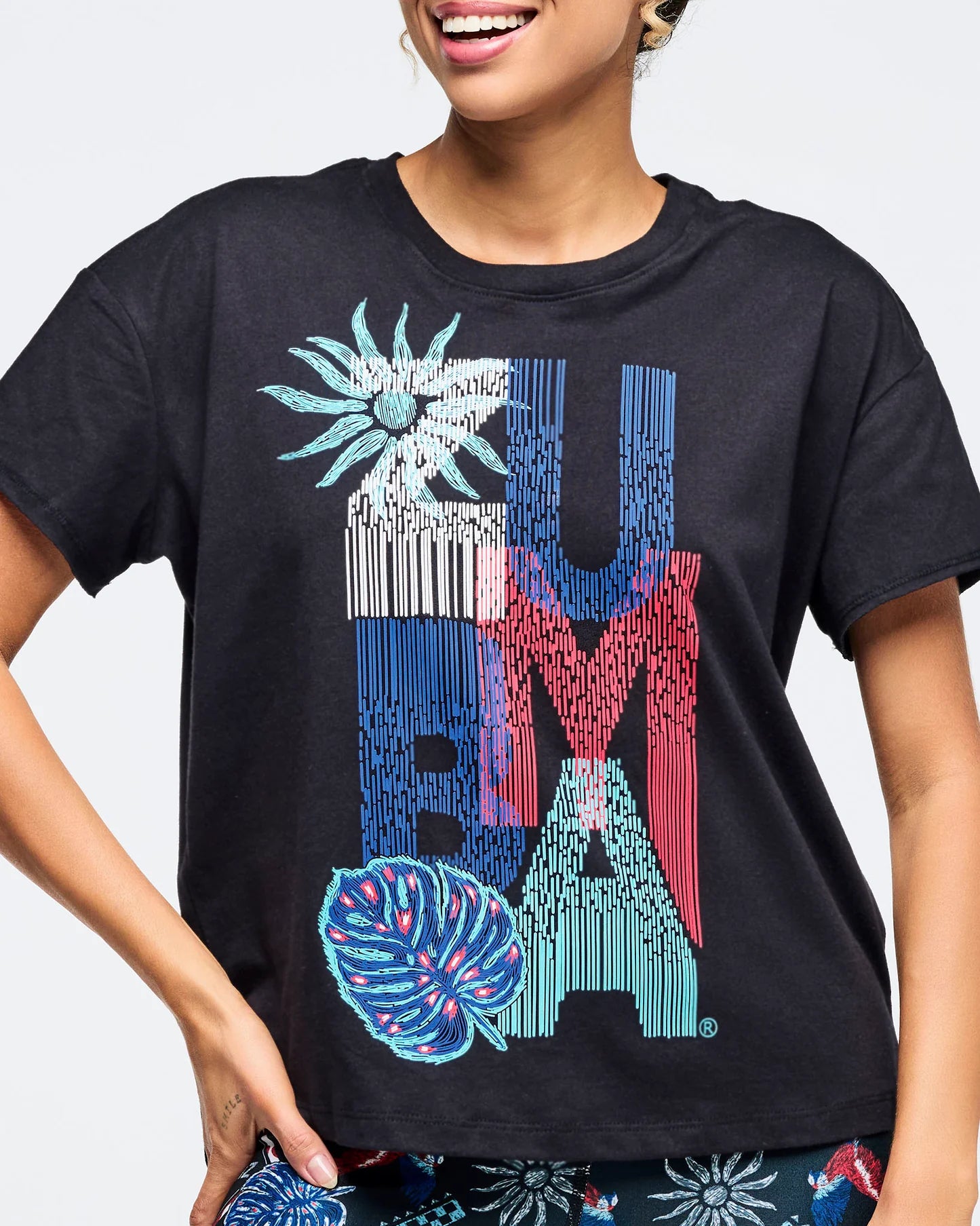 Latin Movement High Low Crew Neck Top
