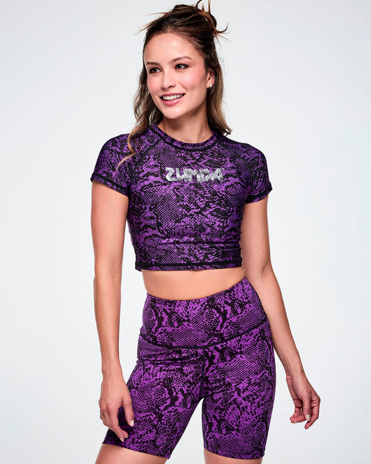 Rock ´n´ Roll Crop Sleeve Crop Top