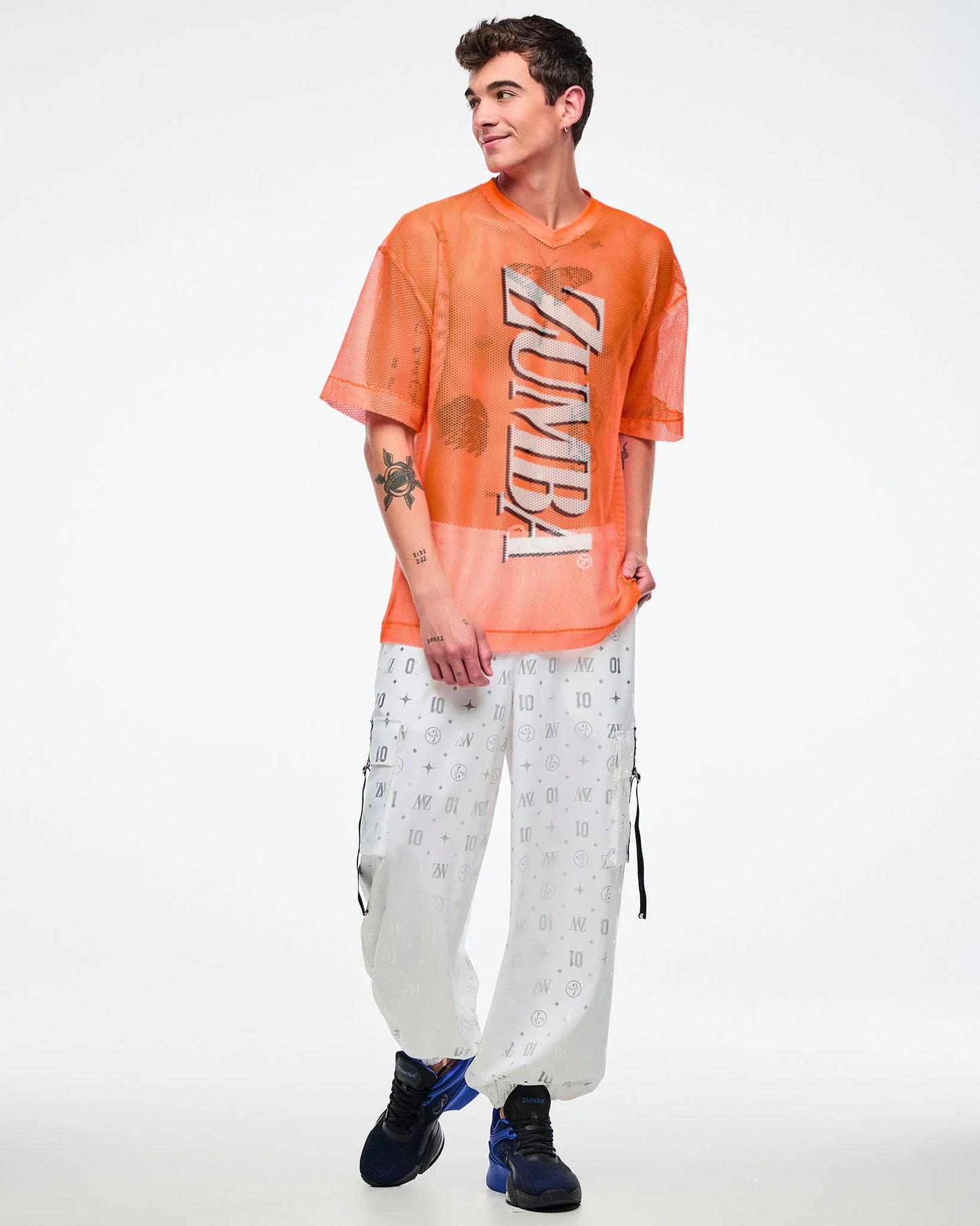 Dale-Z Oversized Mesh V-Neck Top