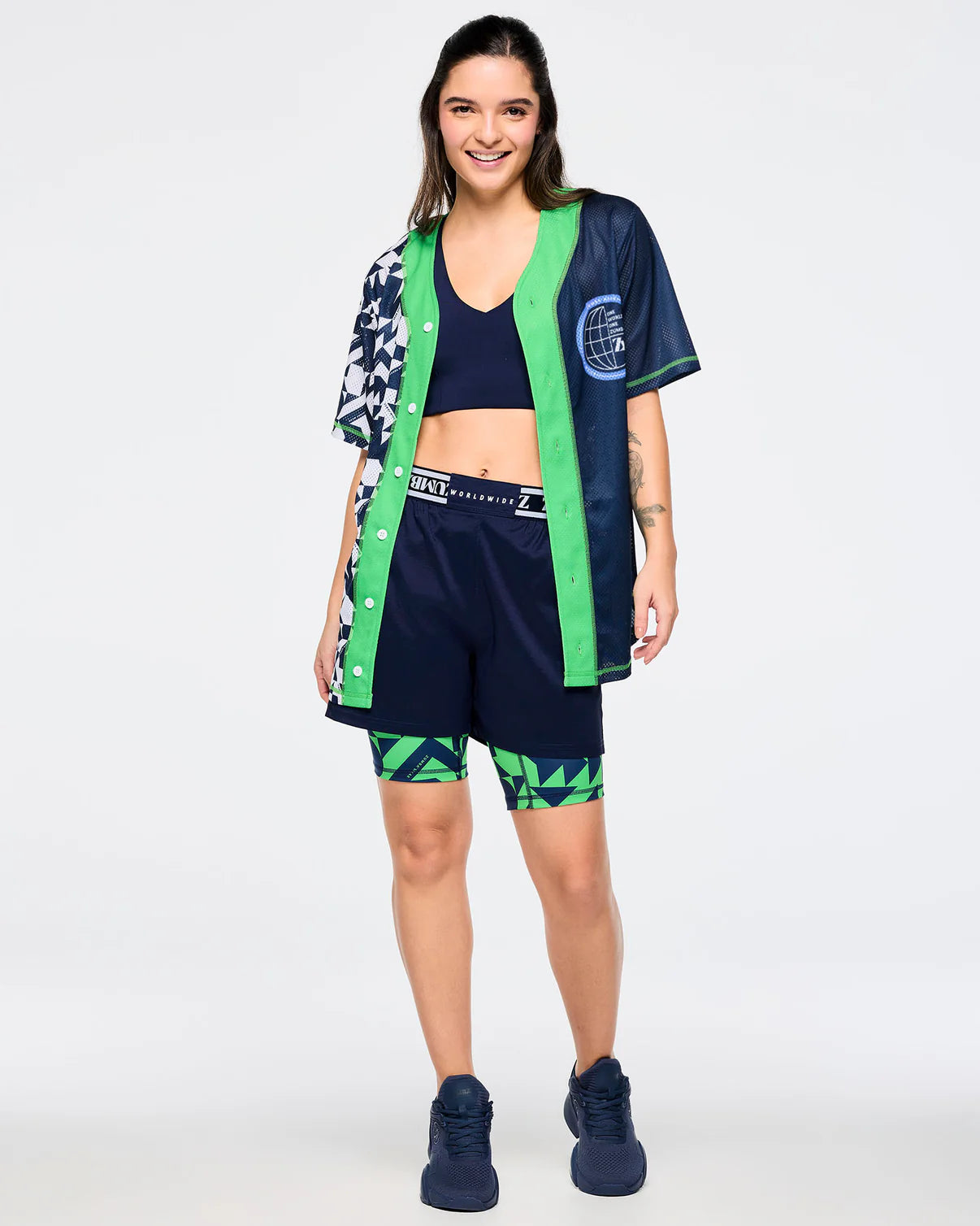 Zumba Out Loud Baseball Button Up Jersey