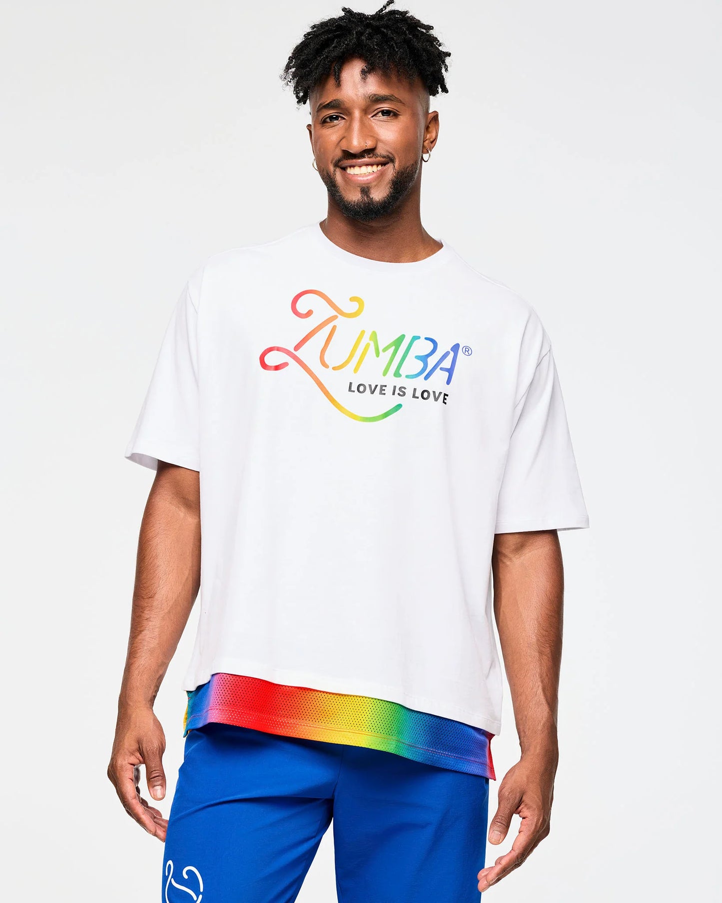 Zumba Men's Crew Neck Tee With Double Layered Hem