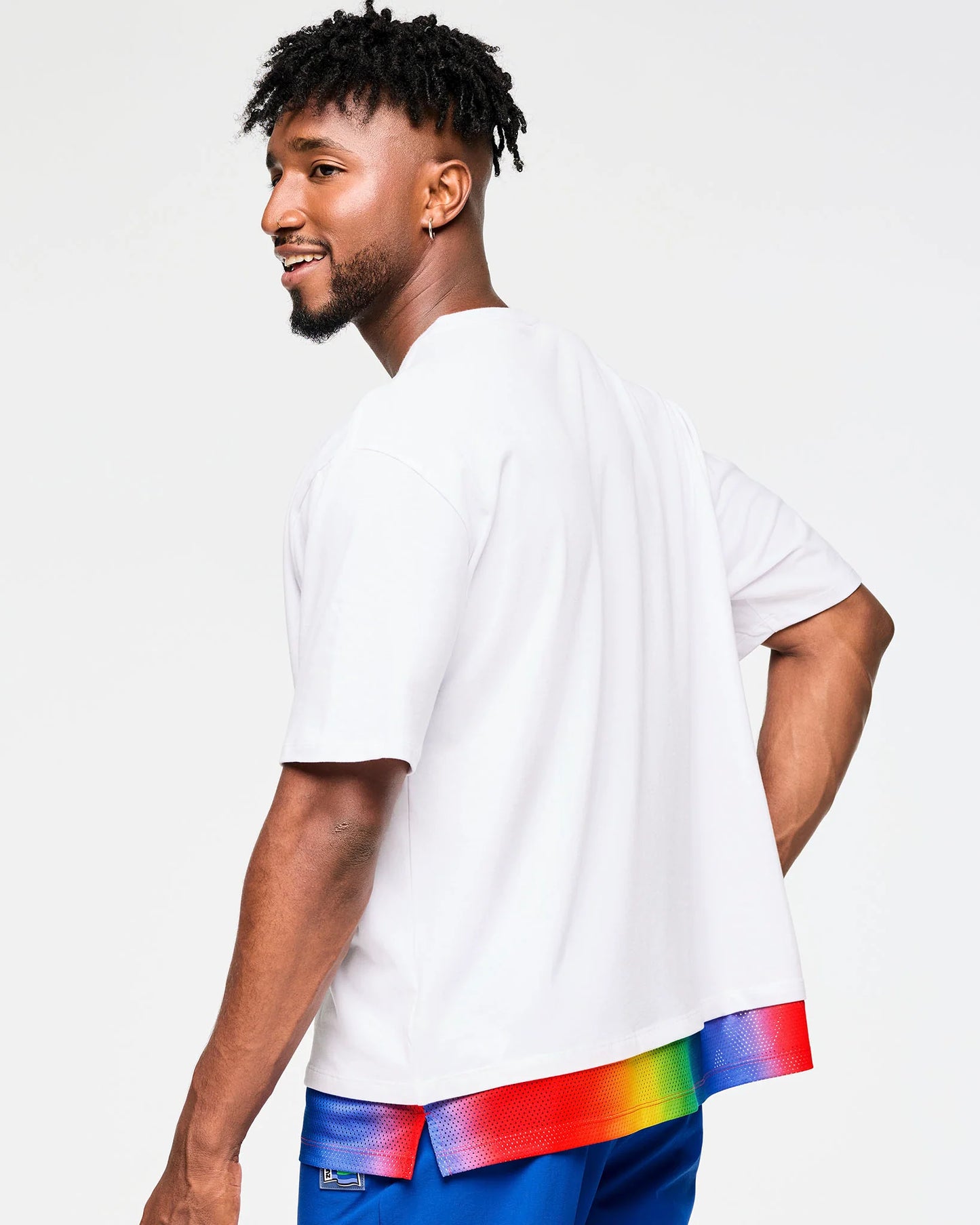 Zumba Men's Crew Neck Tee With Double Layered Hem