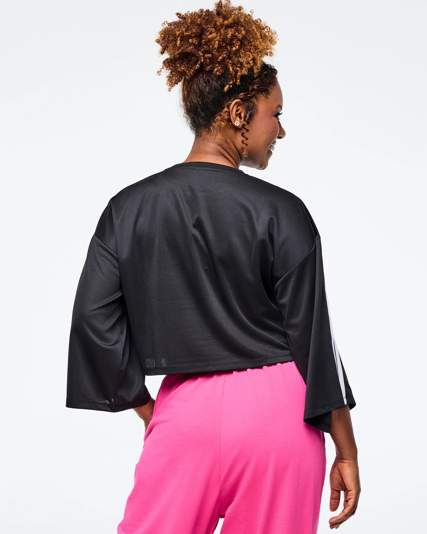 Eastern Flavor Oversized Boxy Crop Top With Strapping