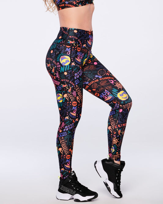 Club Zumba High Waisted Ankle Leggings