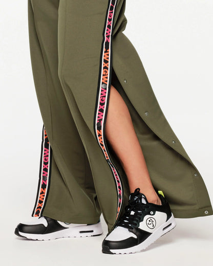 ZW X GW Straight Leg Track Pants With Side Snaps