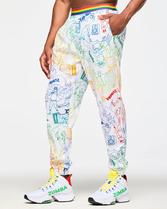 Zumba Elastic Waistband Slouch Woven Pants