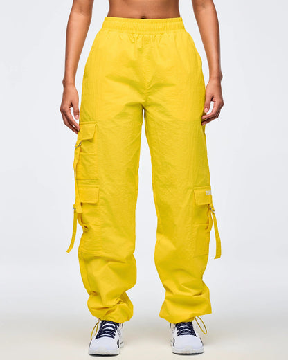Apres Zumba High Rise Cargo Pants With Tassels