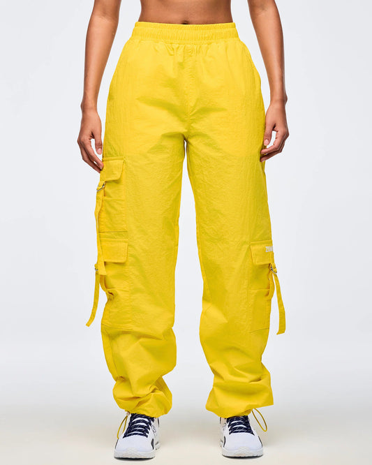 Apres Zumba High Rise Cargo Pants With Tassels