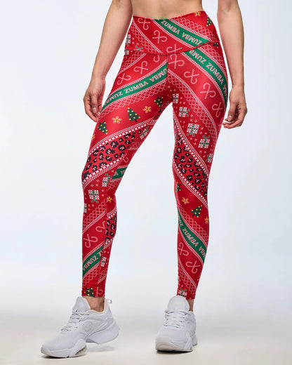 Zumba Holiday High Waisted Ankle Leggings