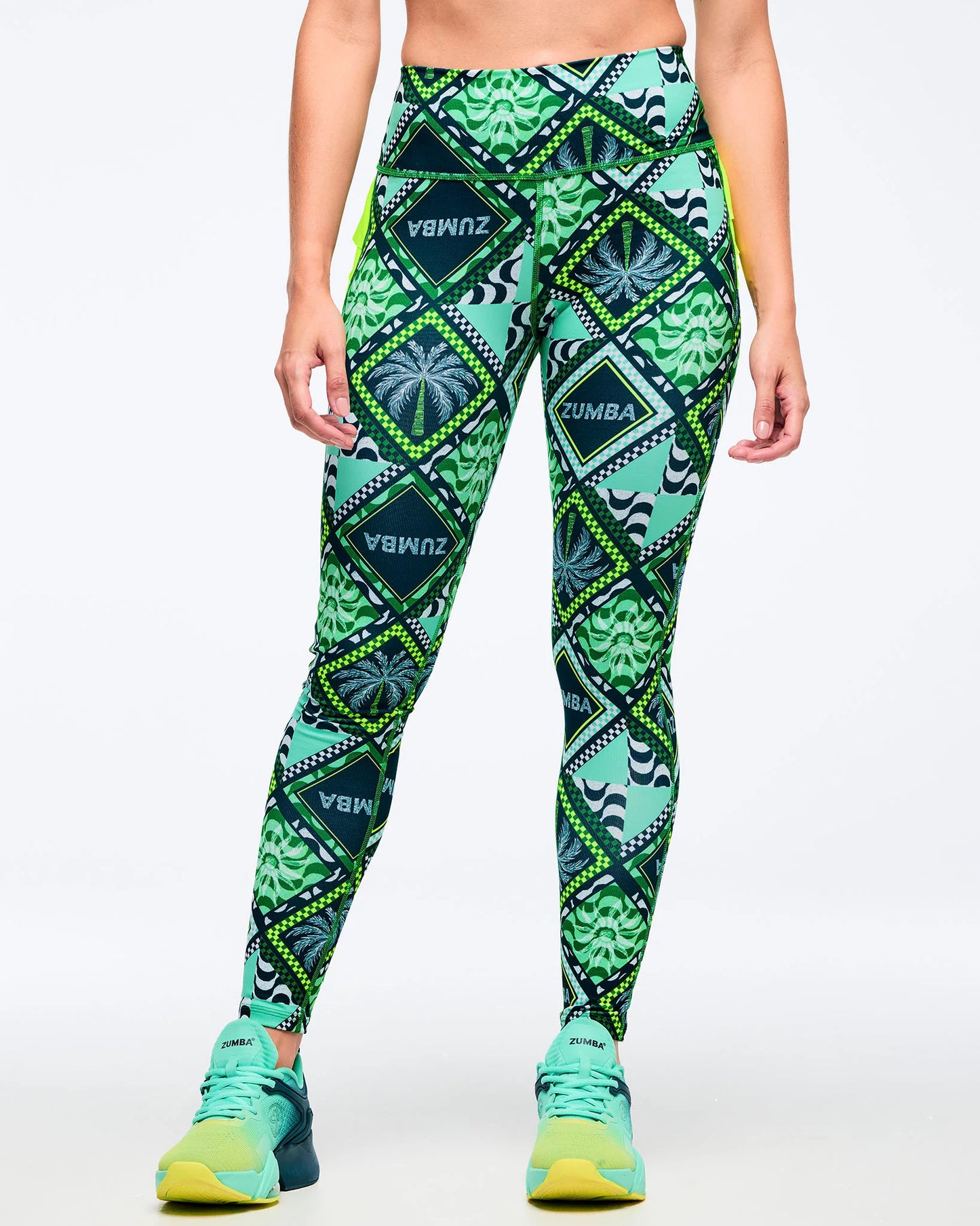 Latin Movement Z-Lift High Waisted Ruffle Back Ankle Leggings