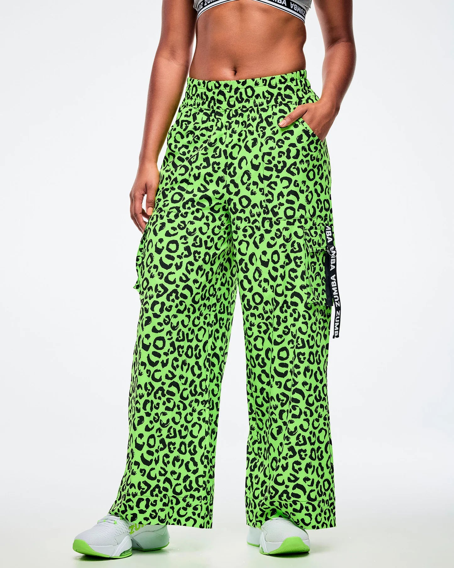 Dale-Z High Waisted Woven Cargo Pants