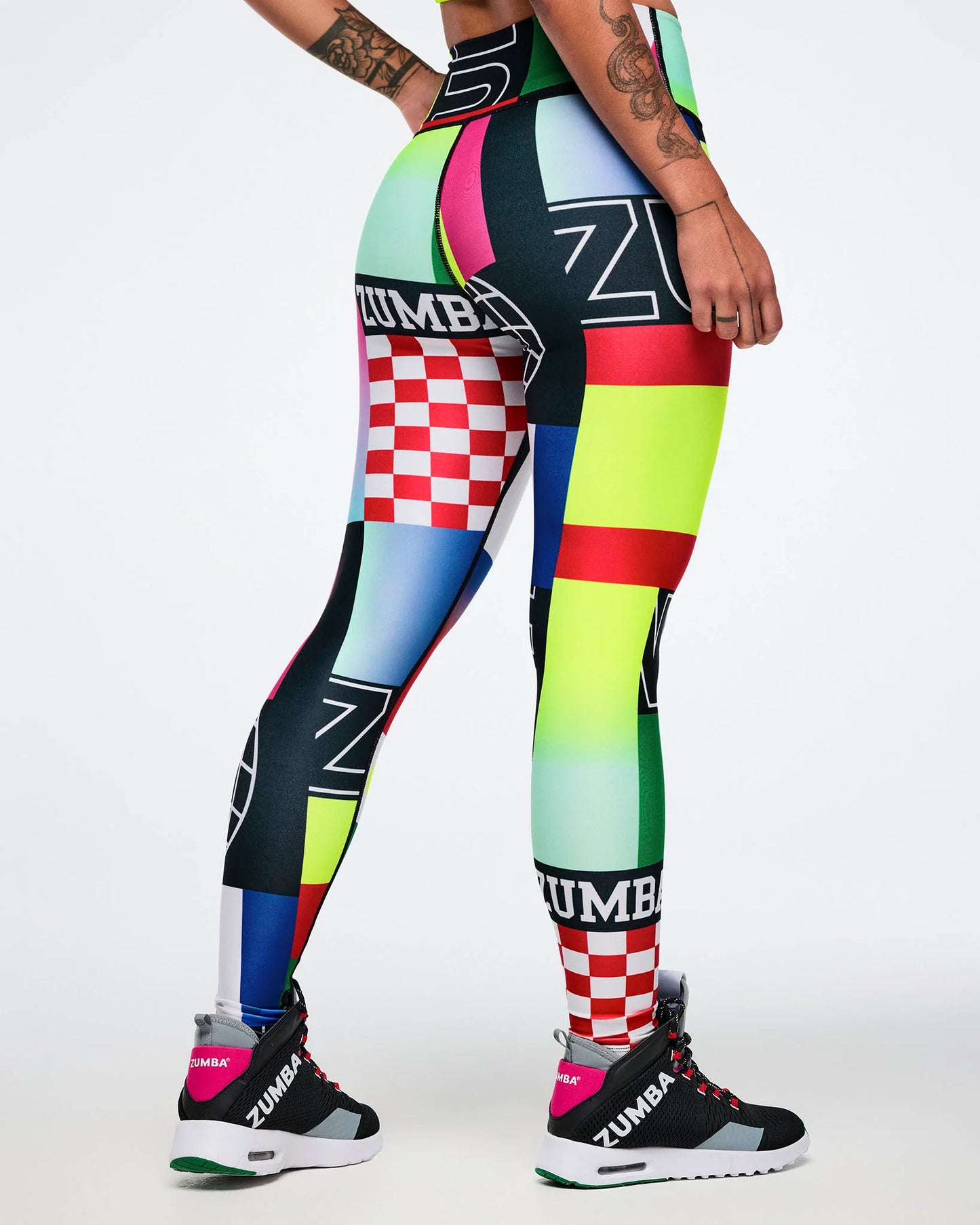 Zumba Worldwide High Waisted Ankle Leggings