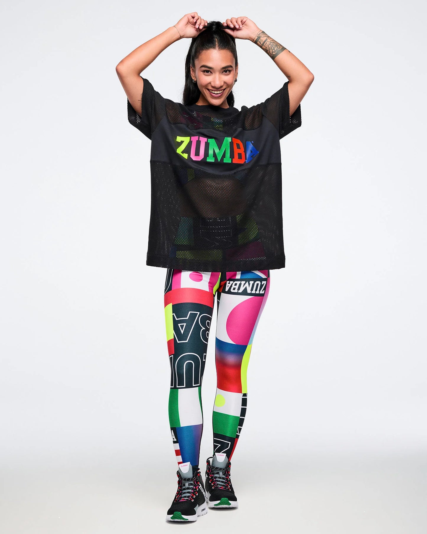 Zumba Worldwide High Waisted Ankle Leggings