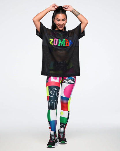 Zumba Worldwide High Waisted Ankle Leggings