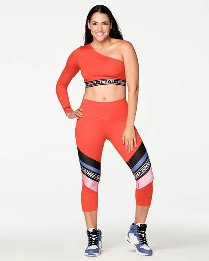 Zumba All Day One Shoulder Crop Top