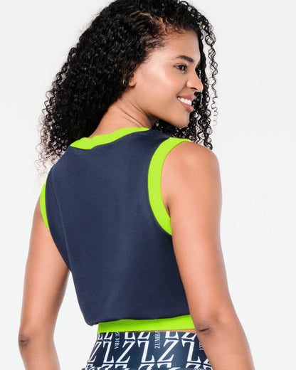 Zumba Prep Crop Sweatshirt Vest