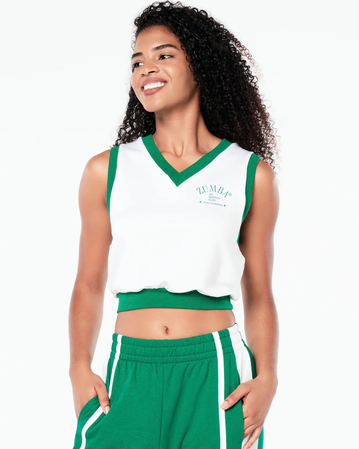 Zumba Prep Crop Sweatshirt Vest