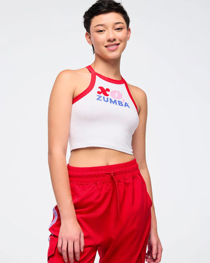 Zumba Love High Neck Crop Cami Tank