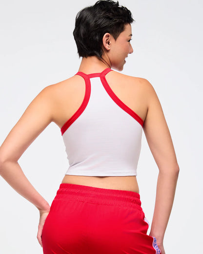 Zumba Love High Neck Crop Cami Tank