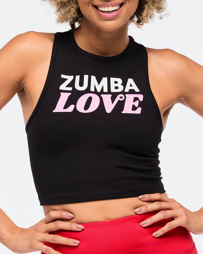 Zumba Love High Neck Mid Crop Tank