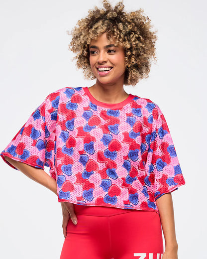 Zumba Love Boxy Dolman Crop Top