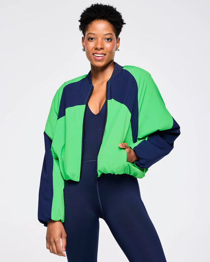 Zumba Out Loud Color Blocked Raglan Puffer Jacket