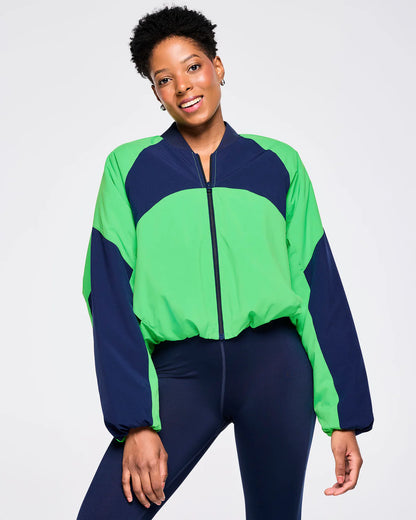 Zumba Out Loud Color Blocked Raglan Puffer Jacket