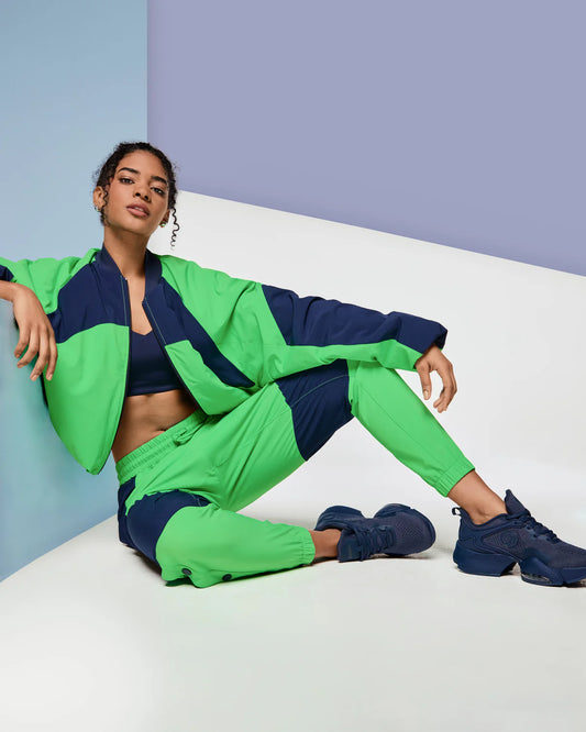 Zumba Out Loud Color Blocked Raglan Puffer Jacket
