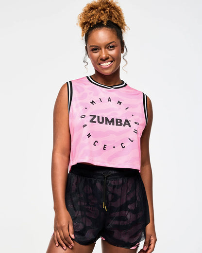 Victory Crop Loose Tank With Crossover Neck