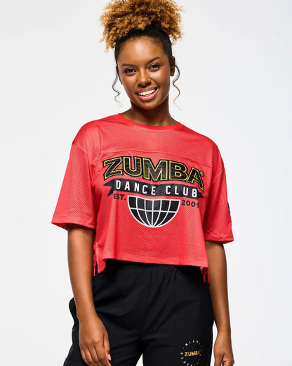 Victory Mesh Boxy Crop Top